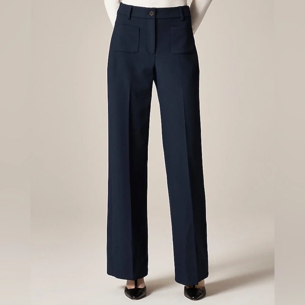 J. Crew Carolina Pants in Four Season Stretch in Navy Size 4 Tall